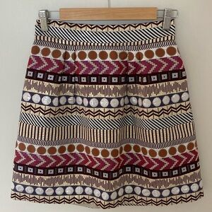 Anthropologie Shiny Pattern Skirt